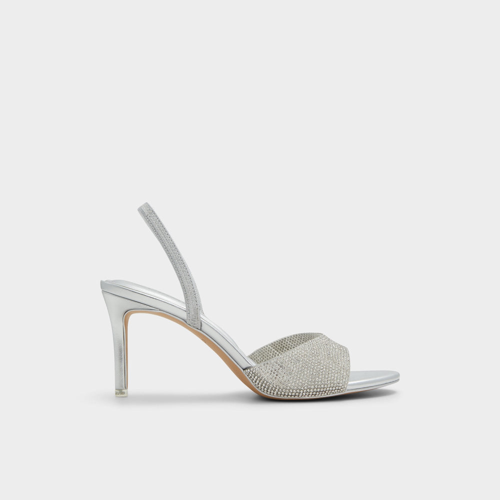 Aldo Aitana in Silver - Strappy heeled sandal, Stiletto heel Silver