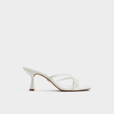 Aldo Calypsa White Women's Heeled mules - Strappy heeled sandal, Block heel White