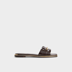 Aldo Darlina Medium Brown Women's Flats - Slide sandal Medium brown