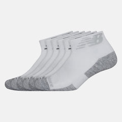 White Performance Cushion Quarter Socks 6 Pack / New Balance Women|Men