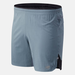 Ocean Grey Impact Run 7 Inch Short / New Balance Men