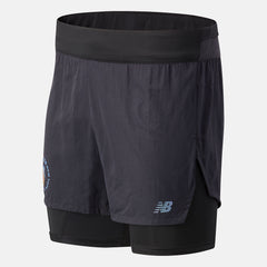 Black NYC Marathon Q Speed 5 inch 2 In 1 Short / New Balance Men