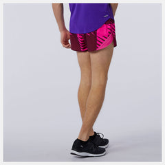 Garnet Printed Fast Flight 3 inch Split Short / New Balance Men