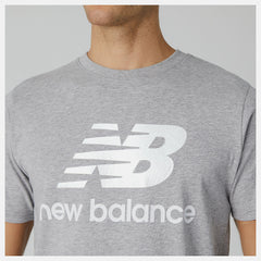 Athletic Grey Essentials Stacked Logo Tee / New Balance Men