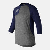 Team Navy Asym 2.0 Right 3/4 Sleeve / New Balance Men