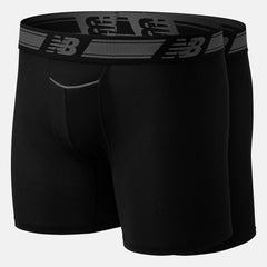 Black Men Mesh 6 Inch Boxer Brief 2 Pack / New Balance Men