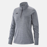 Med Heather Grey Women Thermal Half Zip / New Balance Women