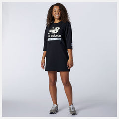 Black NB Essentials Field Day Crew Fleece Dress / New Balance Women