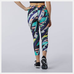 Multi Color Printed Impact Run Crop / New Balance Women