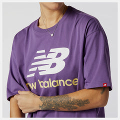 Sour Grape NB Essentials Stacked Logo Tee / New Balance Women