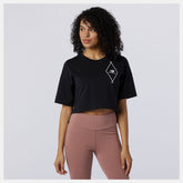 Black NB Athletics Argyle Graphic Tee / New Balance Women
