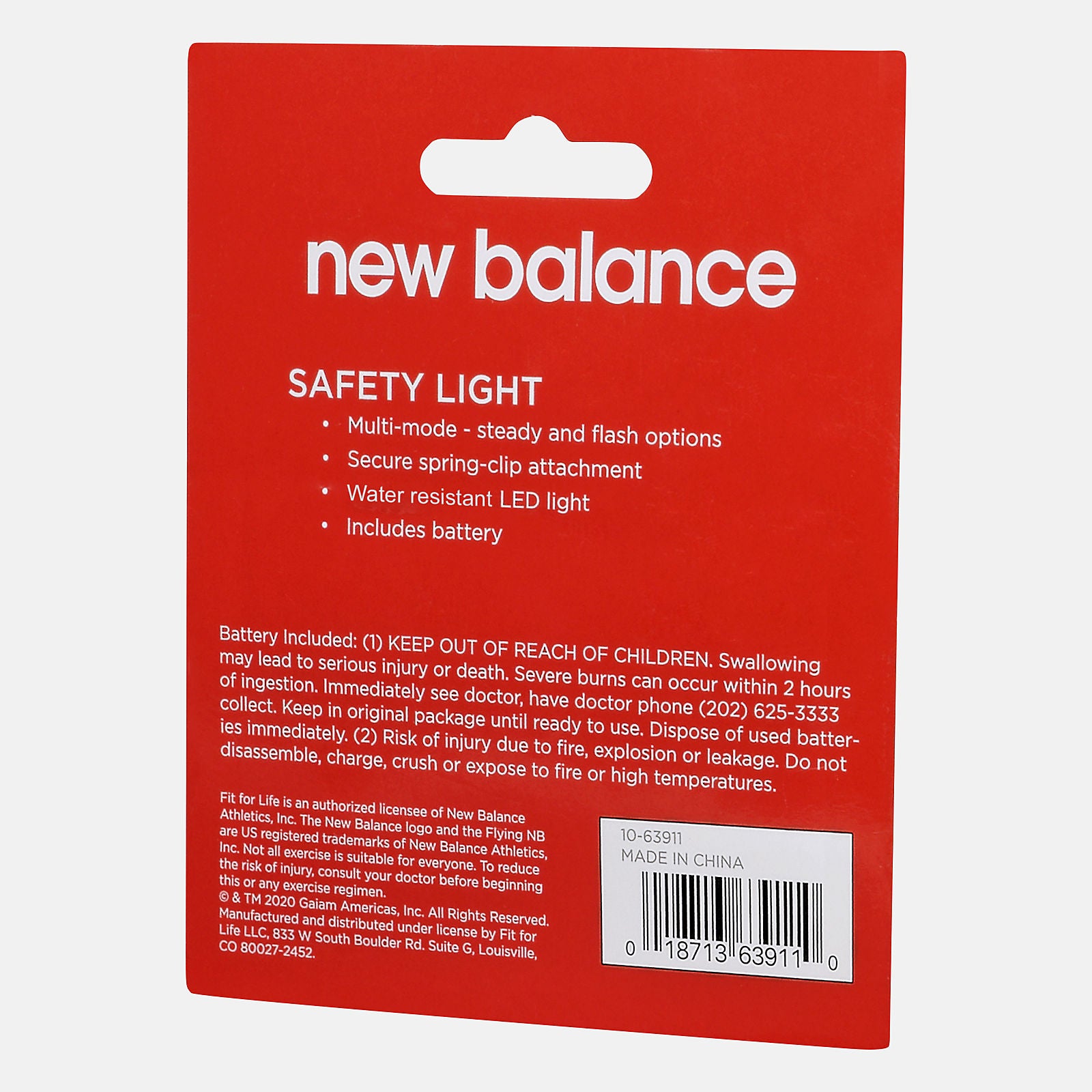 Red Safety Light / New Balance Women|Men
