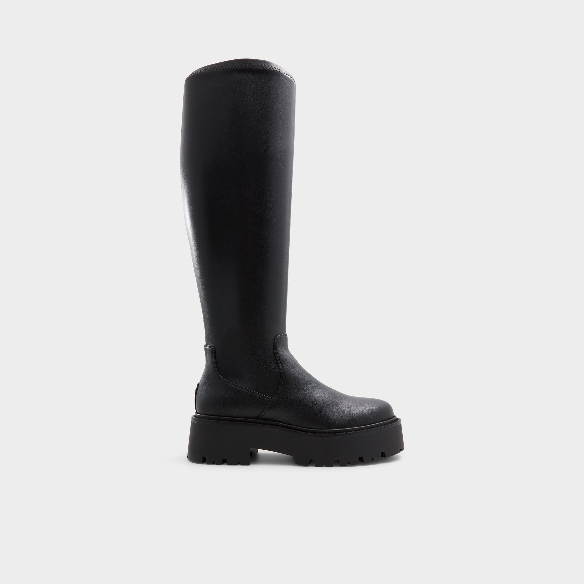 Aldo Carelden Black Women's Tall Boots - Knee-high boot, Lug sole Black