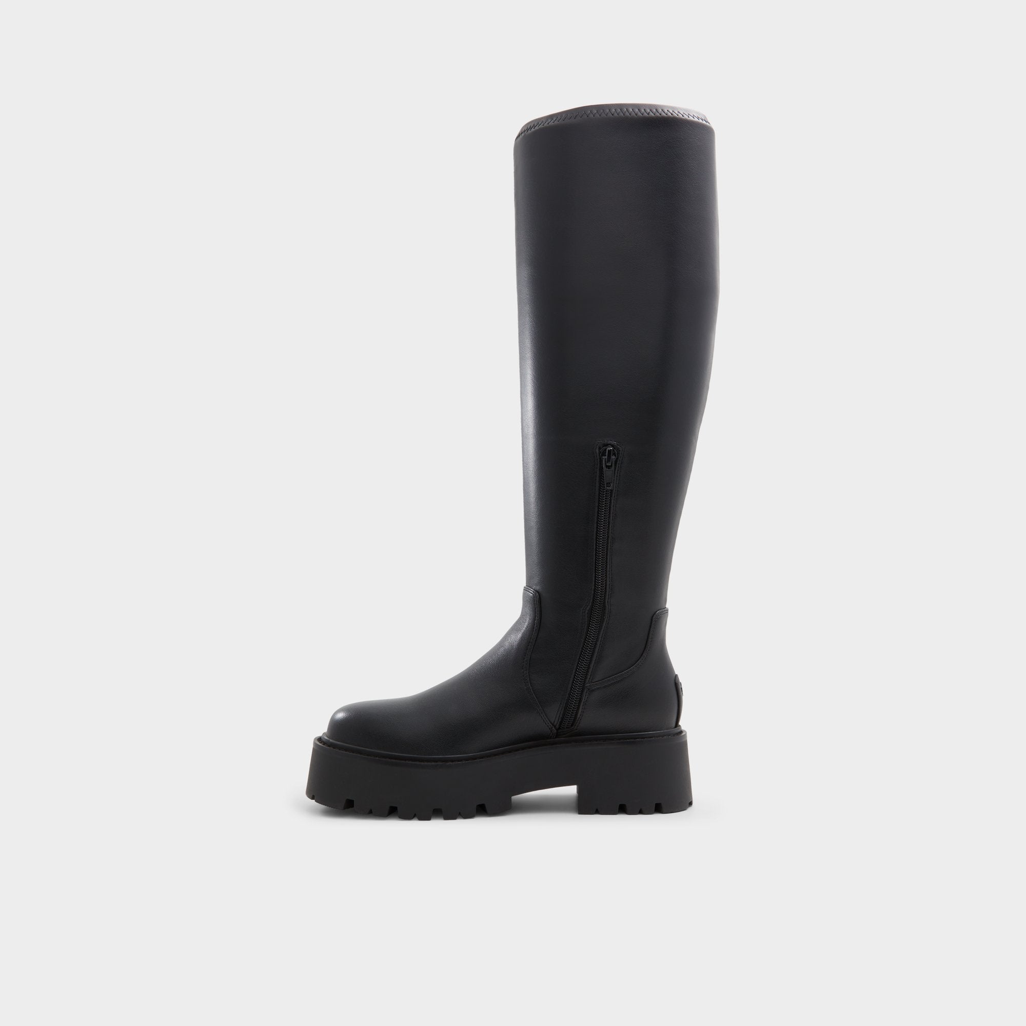 Aldo Carelden Black Women's Tall Boots - Knee-high boot, Lug sole Black