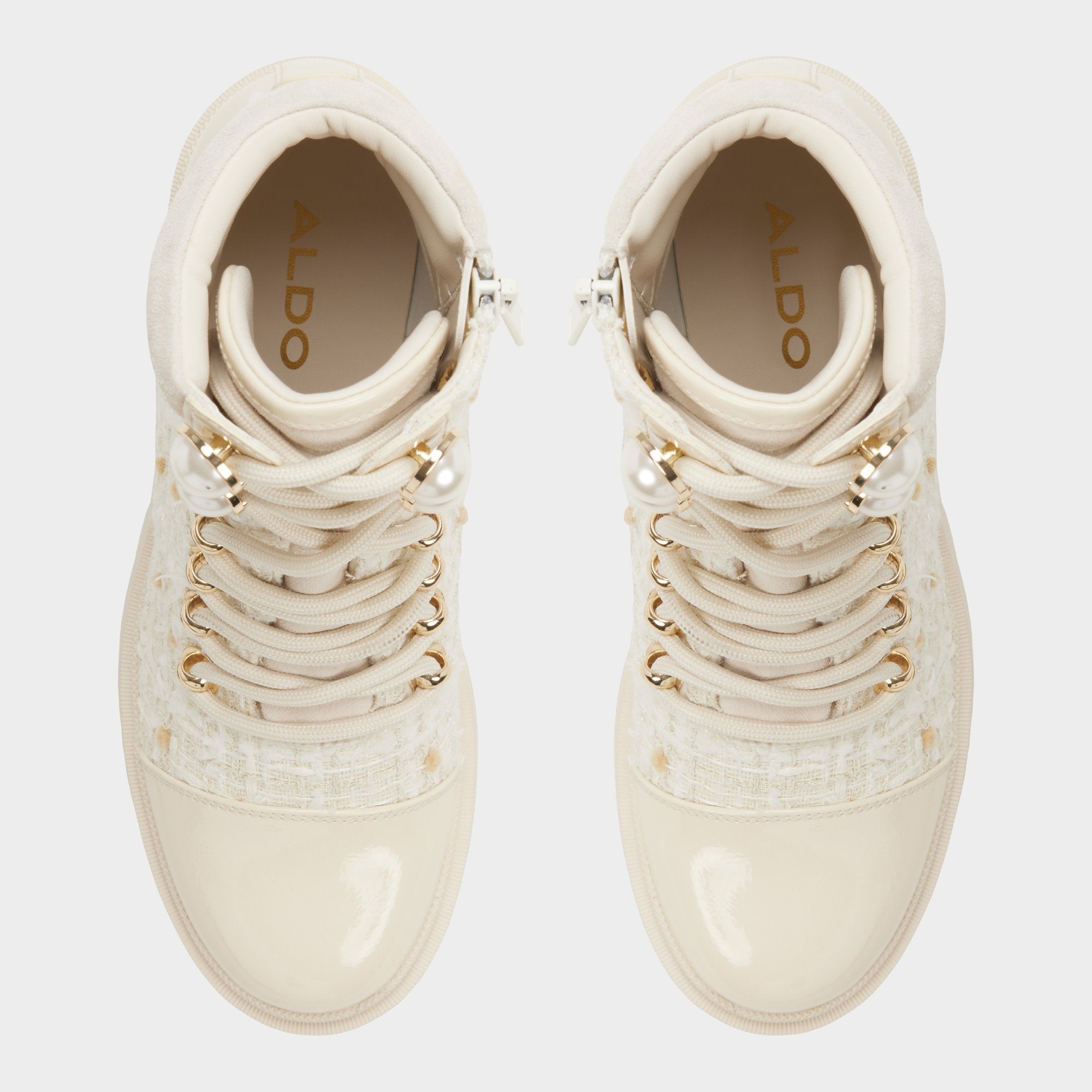 Aldo Mariettia in Other White - Lace-up boot, Lug sole Other white