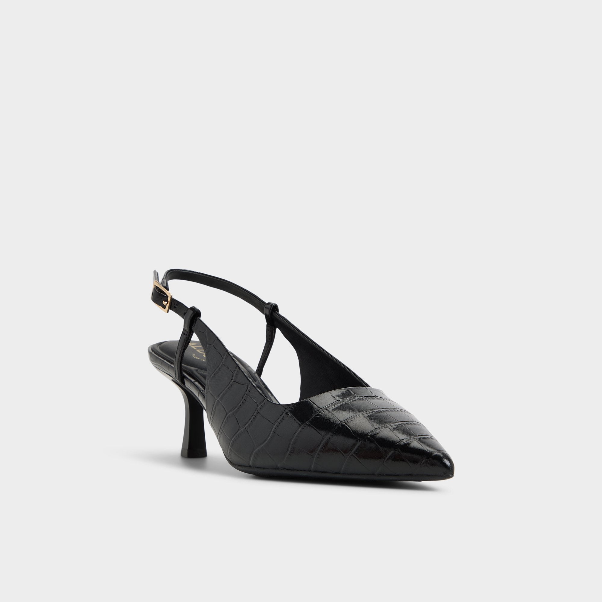 Aldo Adan in Black - Slingback heel, Kitten heel Black