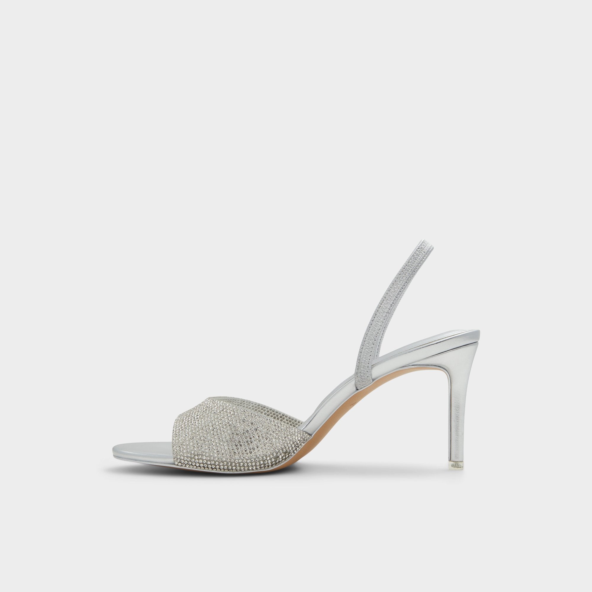 Aldo Aitana Silver Women's Heeled sandals - Slingback heeled sandal, Stiletto heel Silver