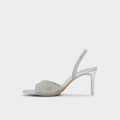 Aldo Aitana Silver Women's Heeled sandals - Slingback heeled sandal, Stiletto heel Silver
