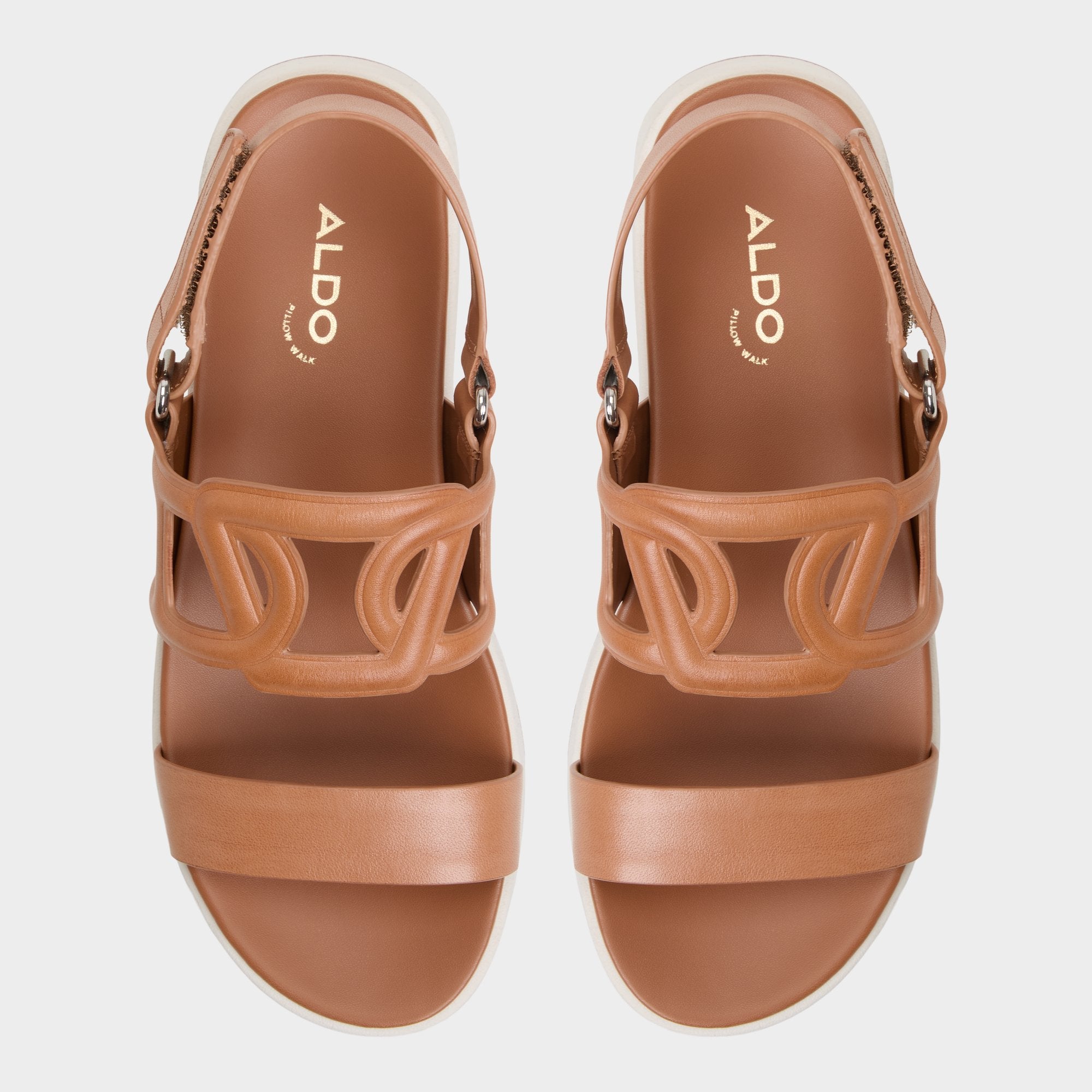 Aldo Onuvia Medium Brown Women's Footbed sandals - Footbed sandal, Flatform Medium Brown