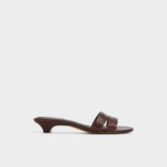 Aldo Scarletta Dark Brown Women's Heeled mules - Heeled mule, Kitten heel Dark Brown
