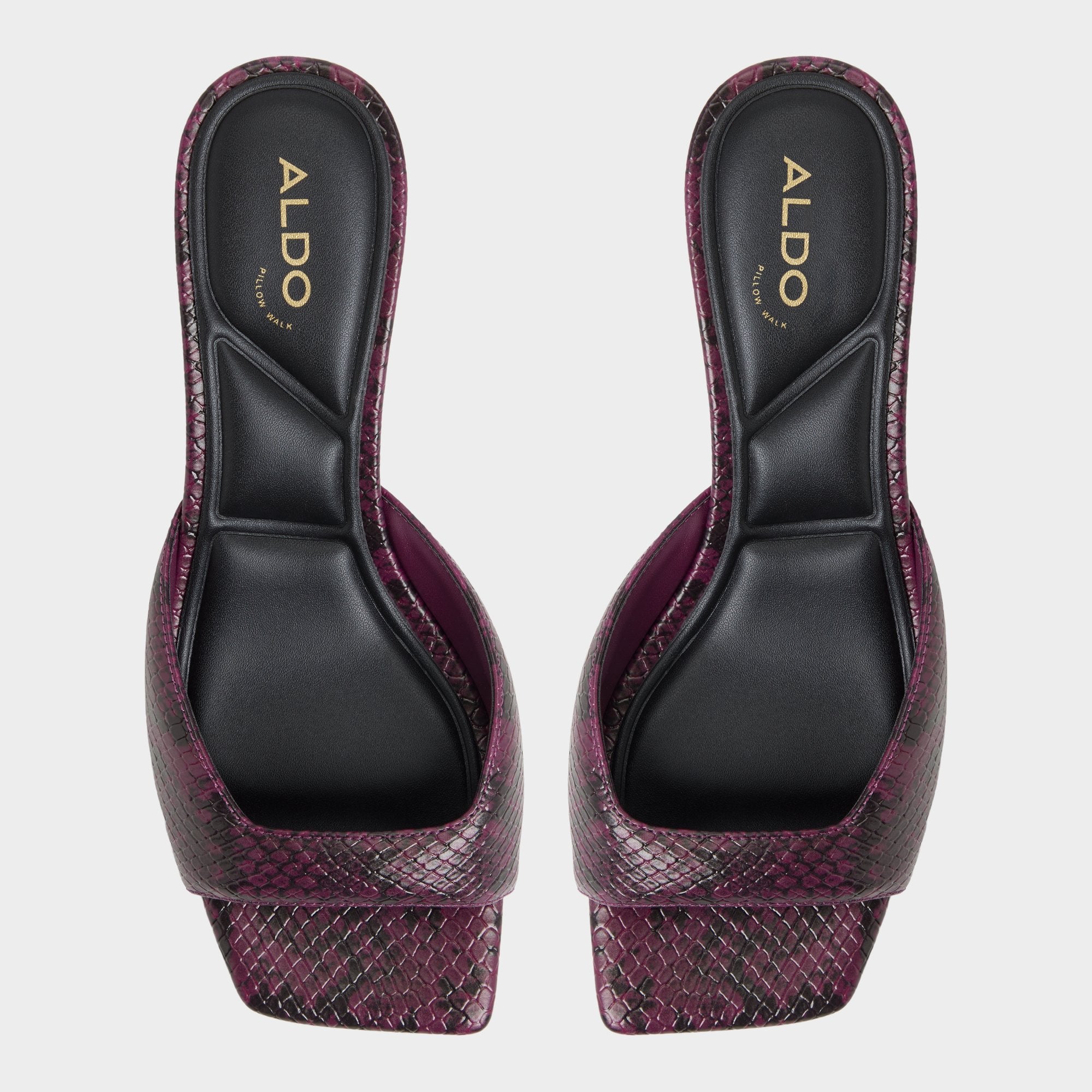 Aldo Aneky in Bordo - Heeled mule, Block heel Bordo