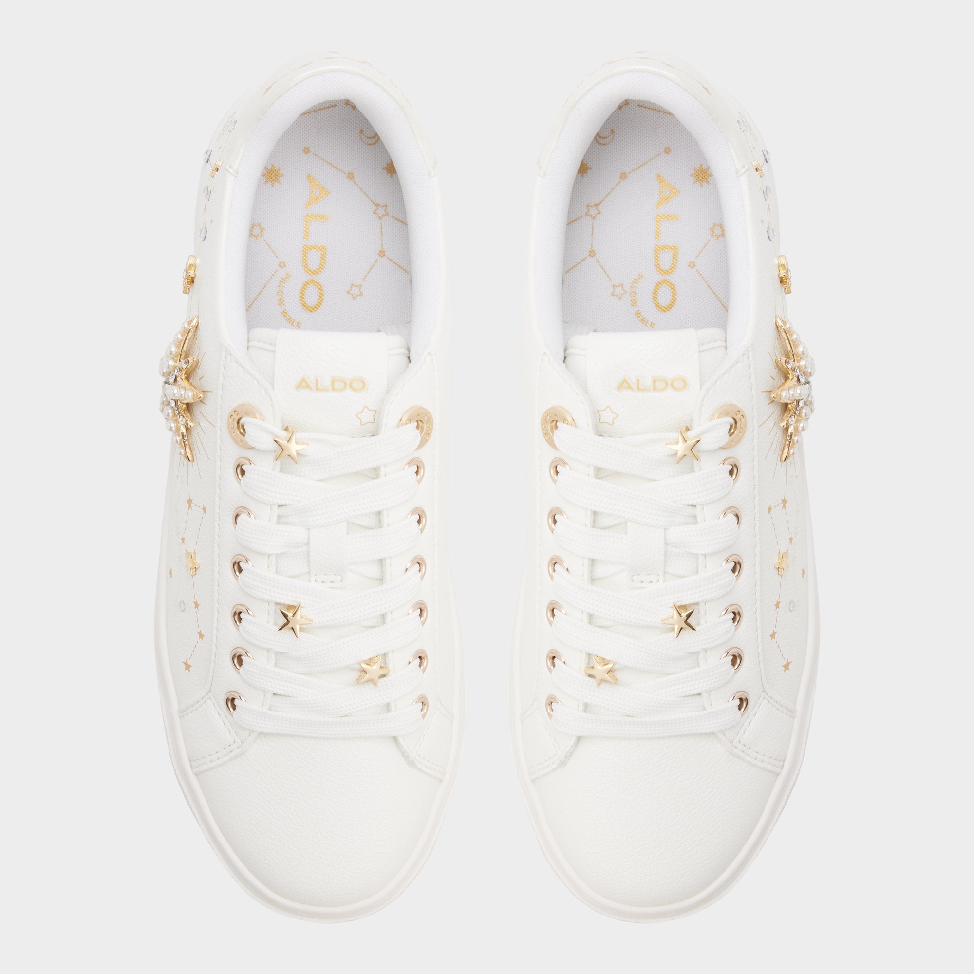 Aldo Starbright in White - Sneaker, Cup sole White