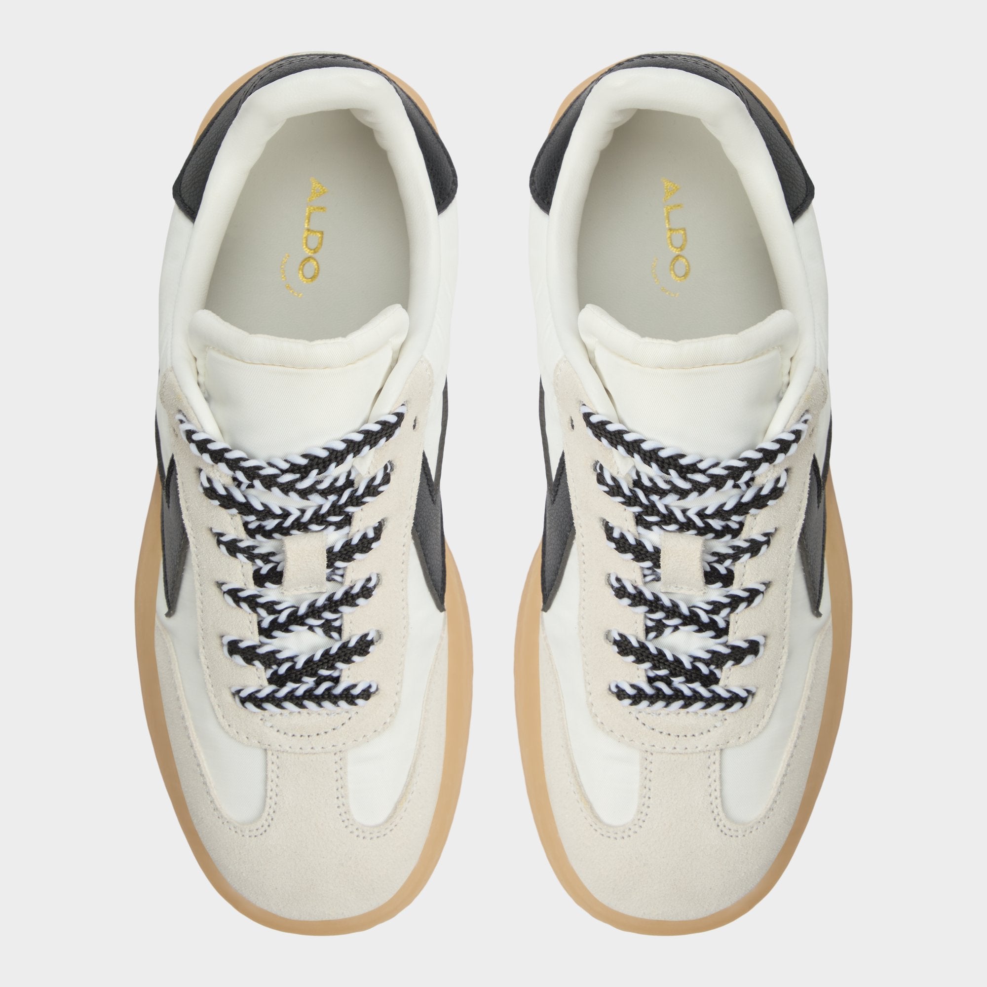 Aldo Retrostep White/Black Women's Low top sneakers - Low top sneaker, Jogger sole White/Black