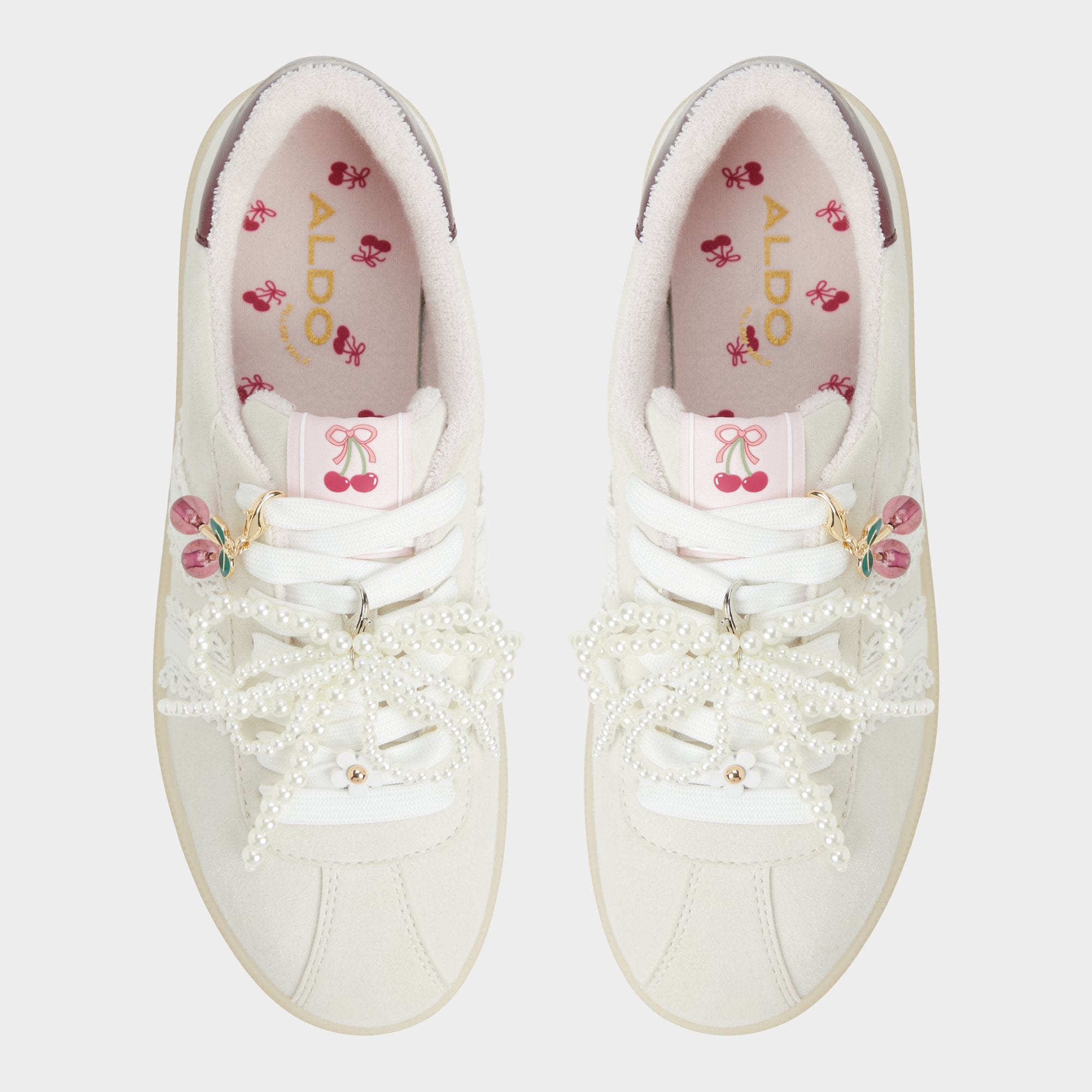 Aldo Sweetthing White/Bone Women's Low top sneakers - Low top sneaker, Cup sole White/Bone