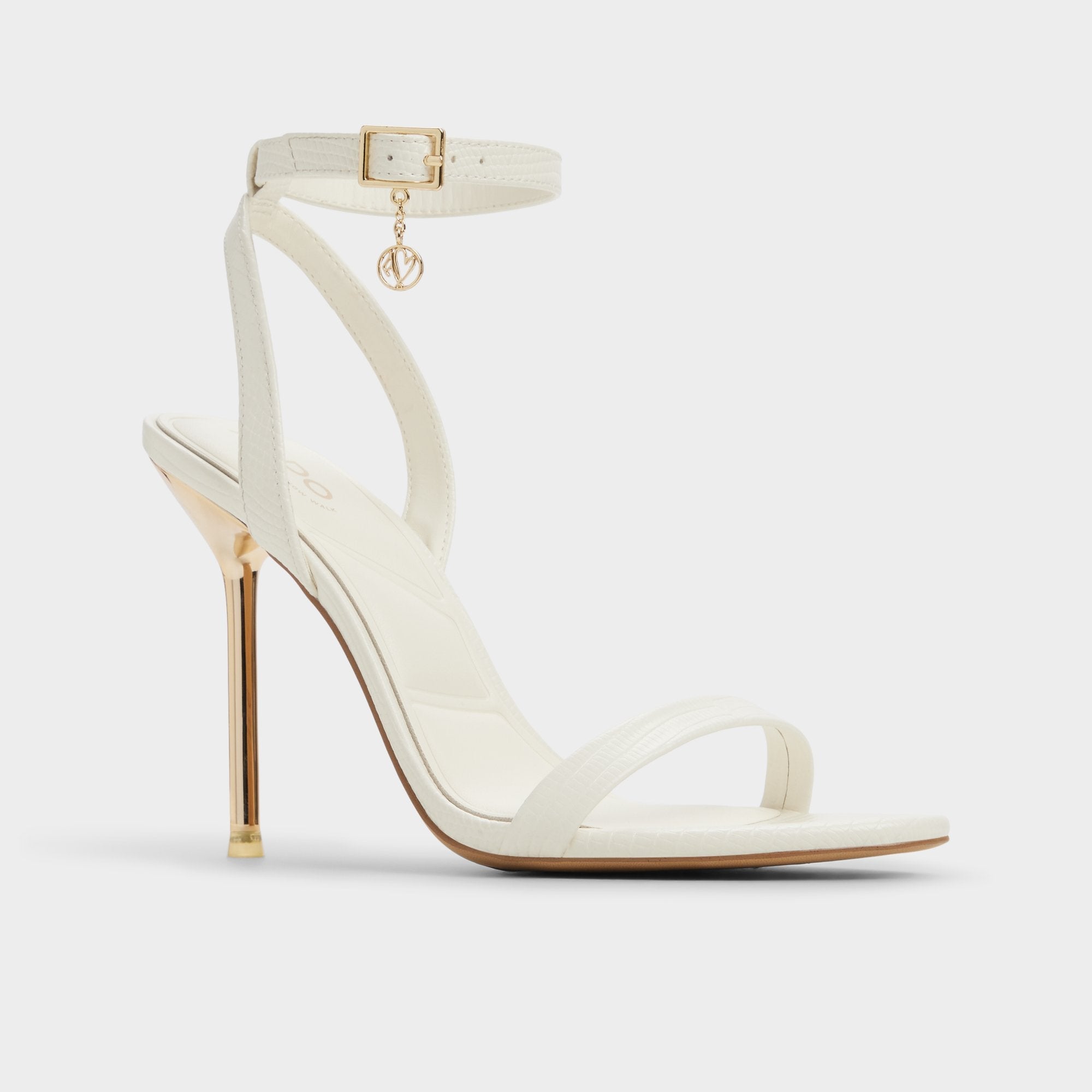 Aldo Maristou White Women's Strappy sandals - Heeled sandal, Stiletto heel White