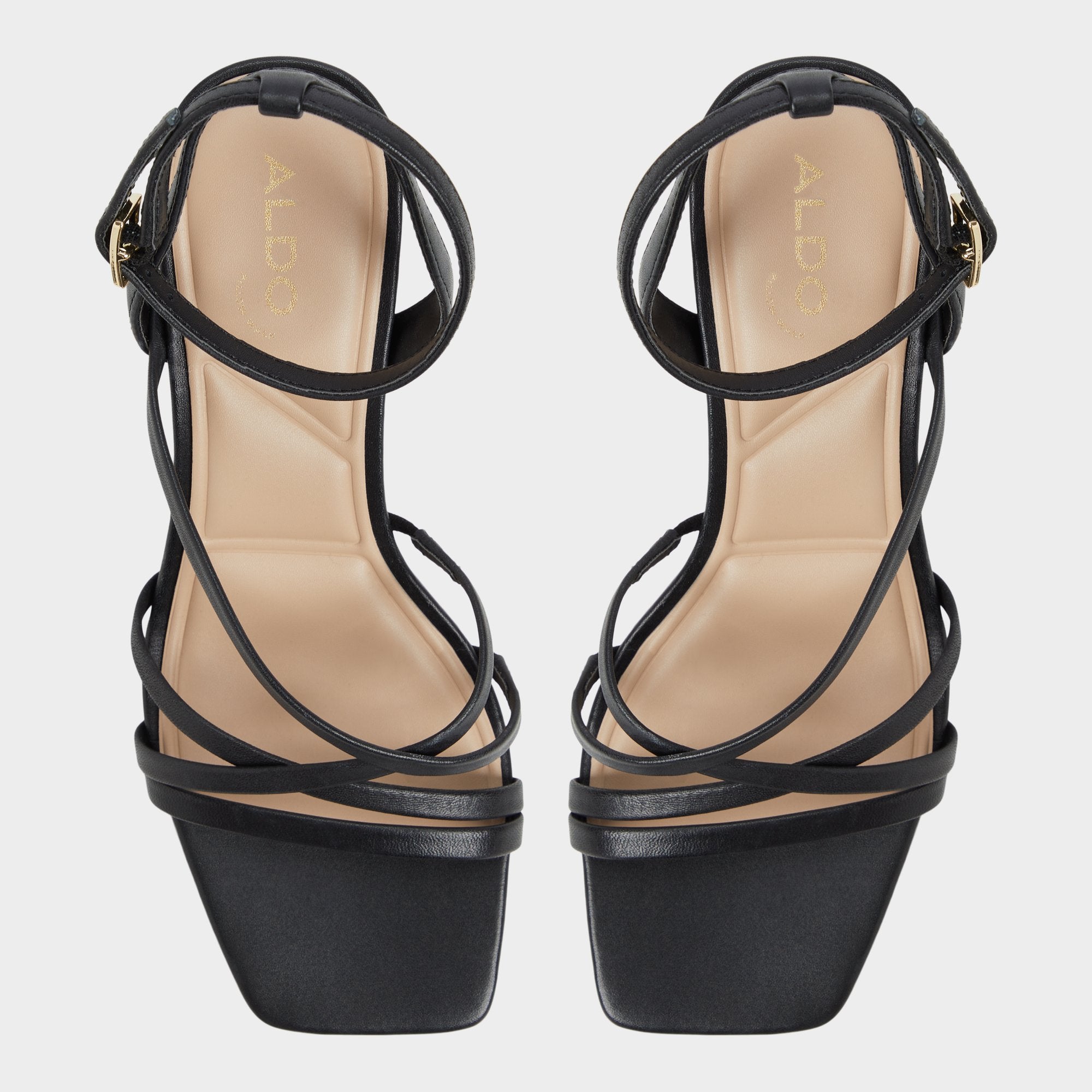 Aldo Esther Black Women's Block heels - Strappy heeled sandal, Block heel Black