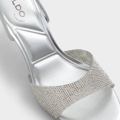Aldo Aitana in Silver - Strappy heeled sandal, Stiletto heel Silver