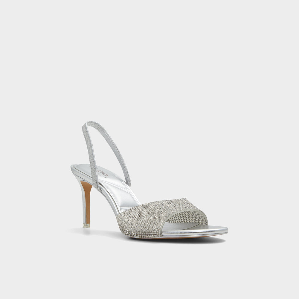 Aldo Aitana in Silver - Strappy heeled sandal, Stiletto heel Silver