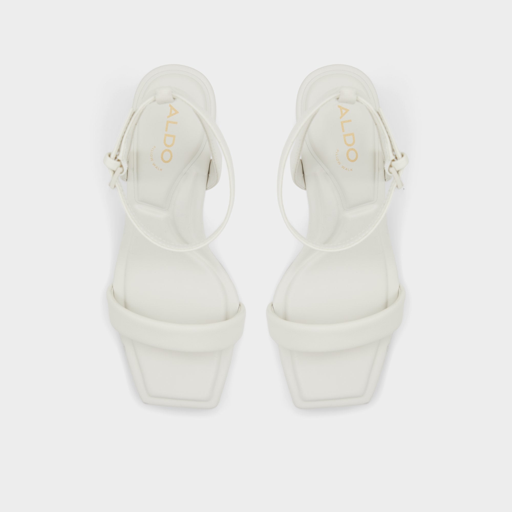 Aldo Aurorai White/Bone Women's Strappy sandals - Strappy heeled sandal, Block heel White/Bone