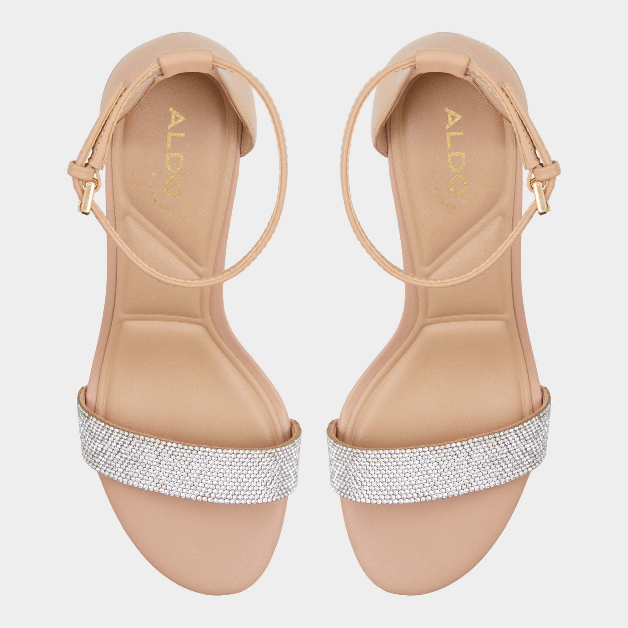 Aldo Pristine in Bone - Strappy sandal, Block heel Bone