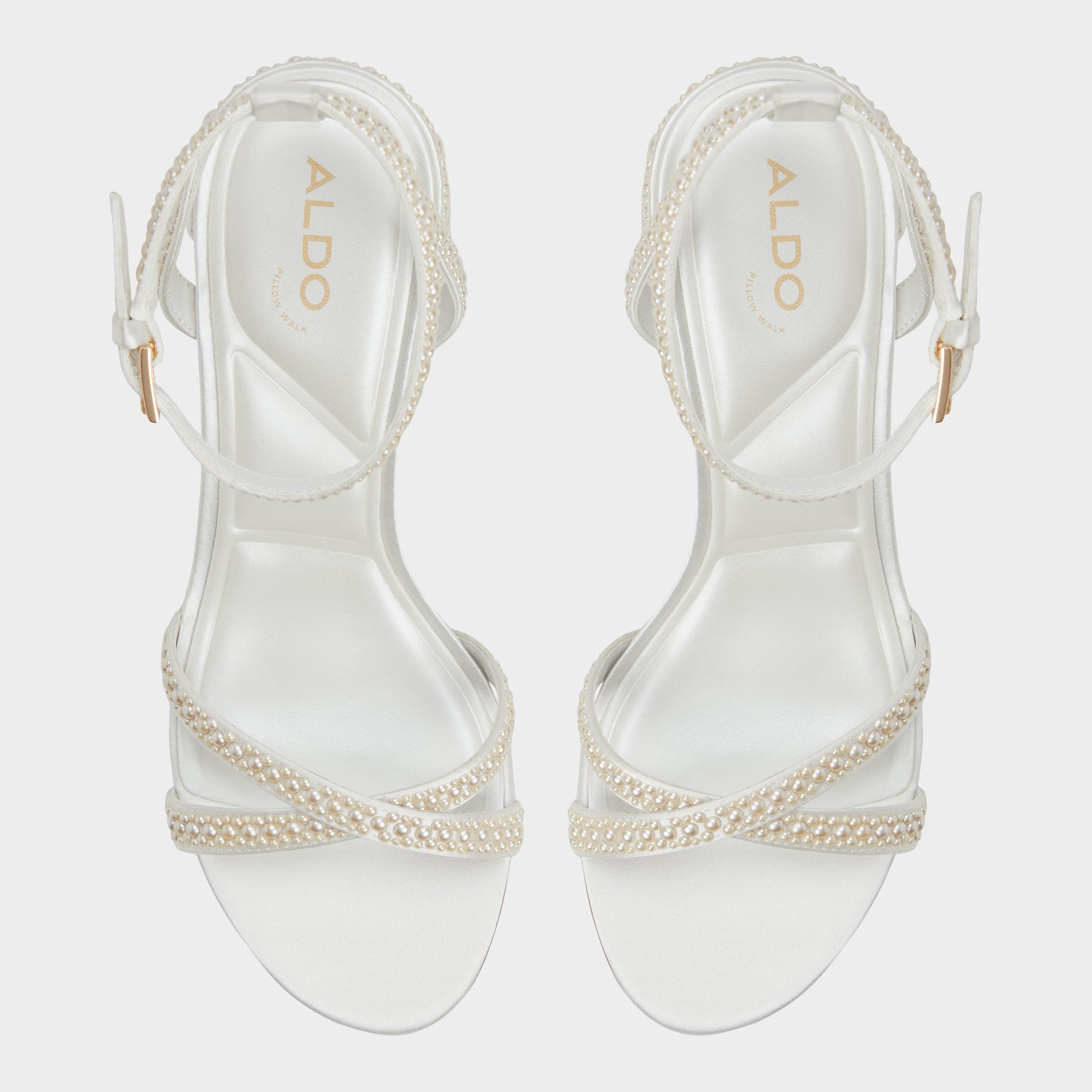 Aldo Bouclettie Other White Women's Block heels - Strappy heeled sandal, Block heel Other White