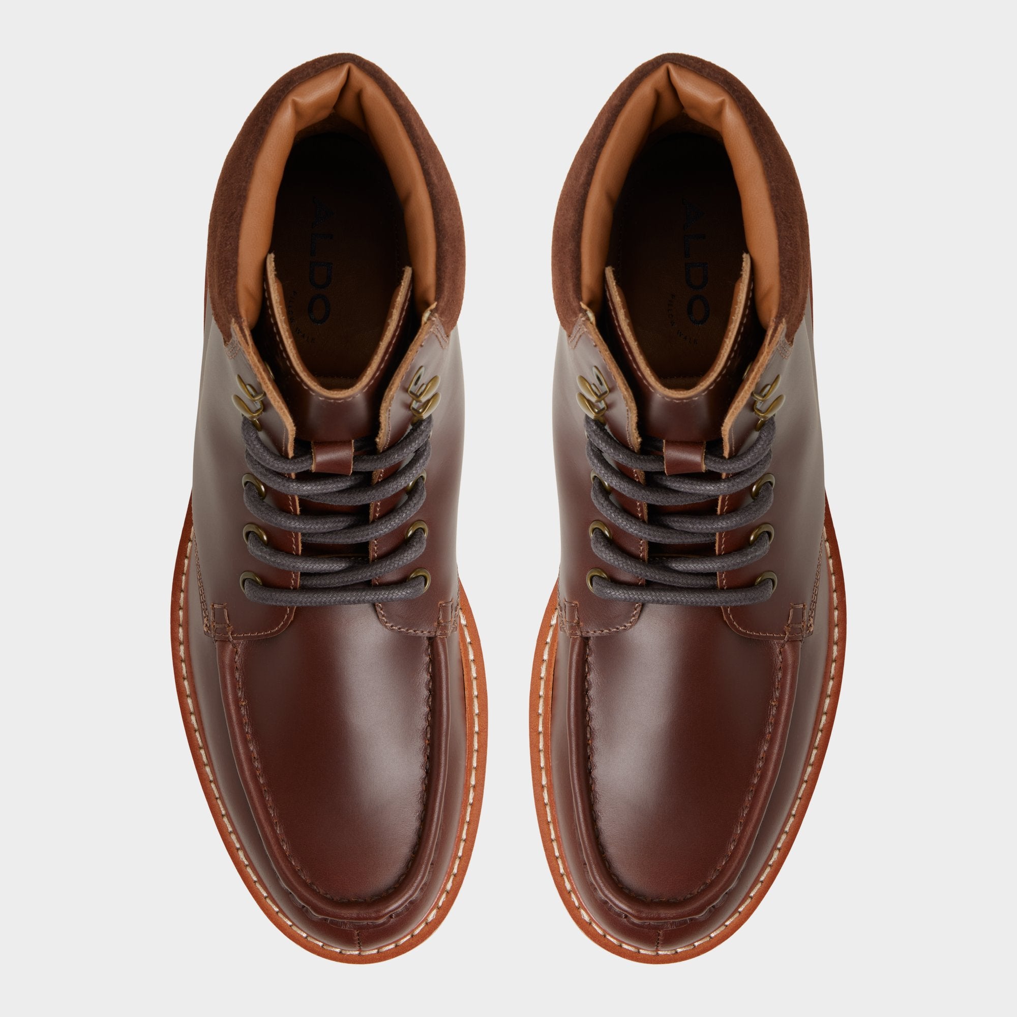 Aldo Grier in Medium Brown - Combat boot, Lug sole Medium brown