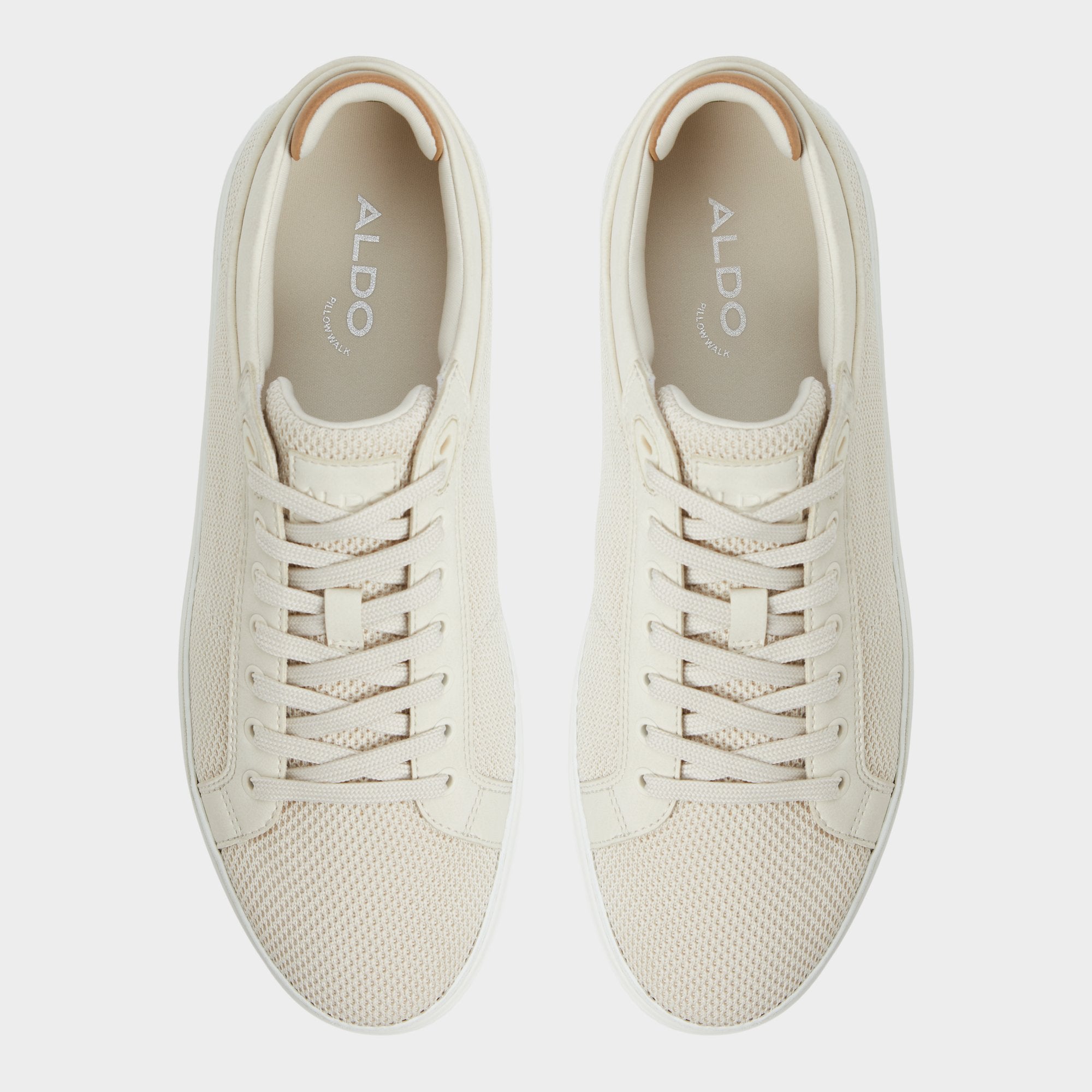 Aldo Finespec Bone Synthetic Knit Men's Low top - Low top sneaker Bone