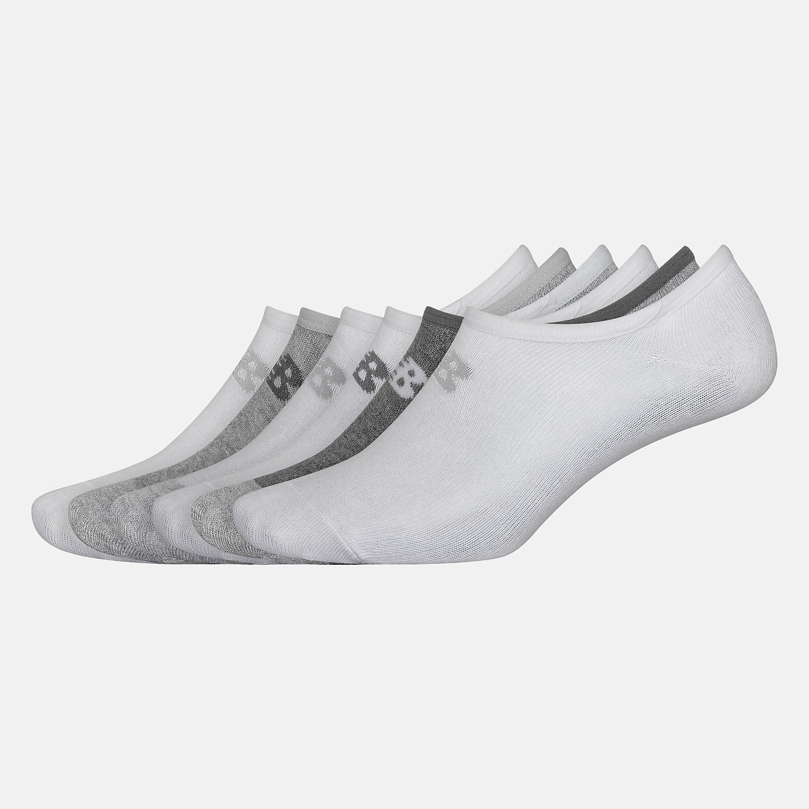 White No Show Liner Socks 6 Pack / New Balance Women|Men