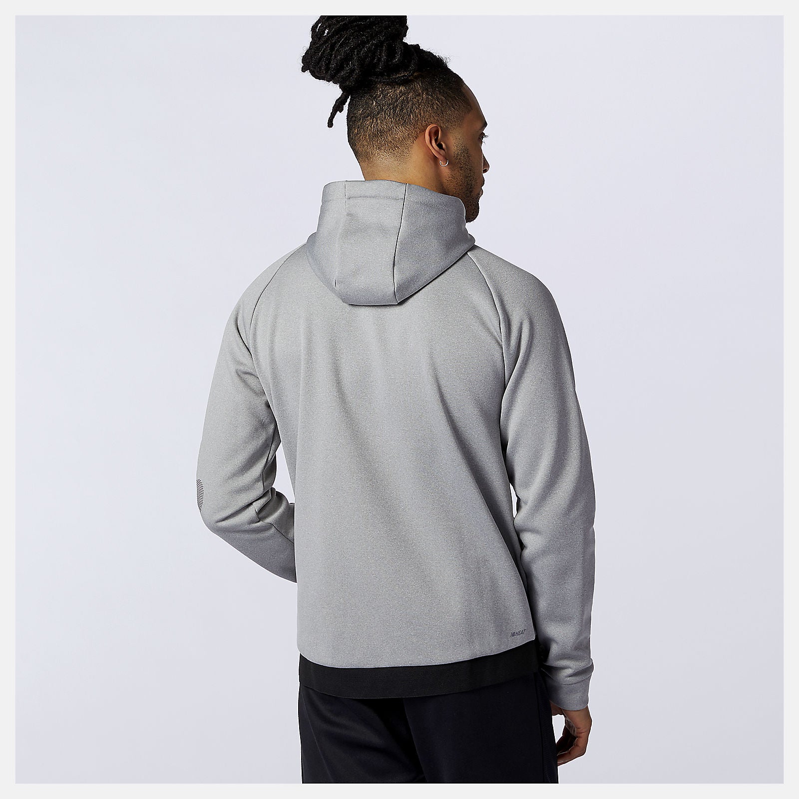 Athletic Grey Tenacity Fleece Full Zip Hoodie / New Balance Men
