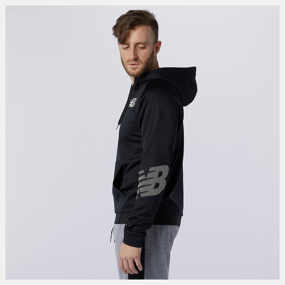 Black Tenacity Fleece Full Zip Hoodie / New Balance Men