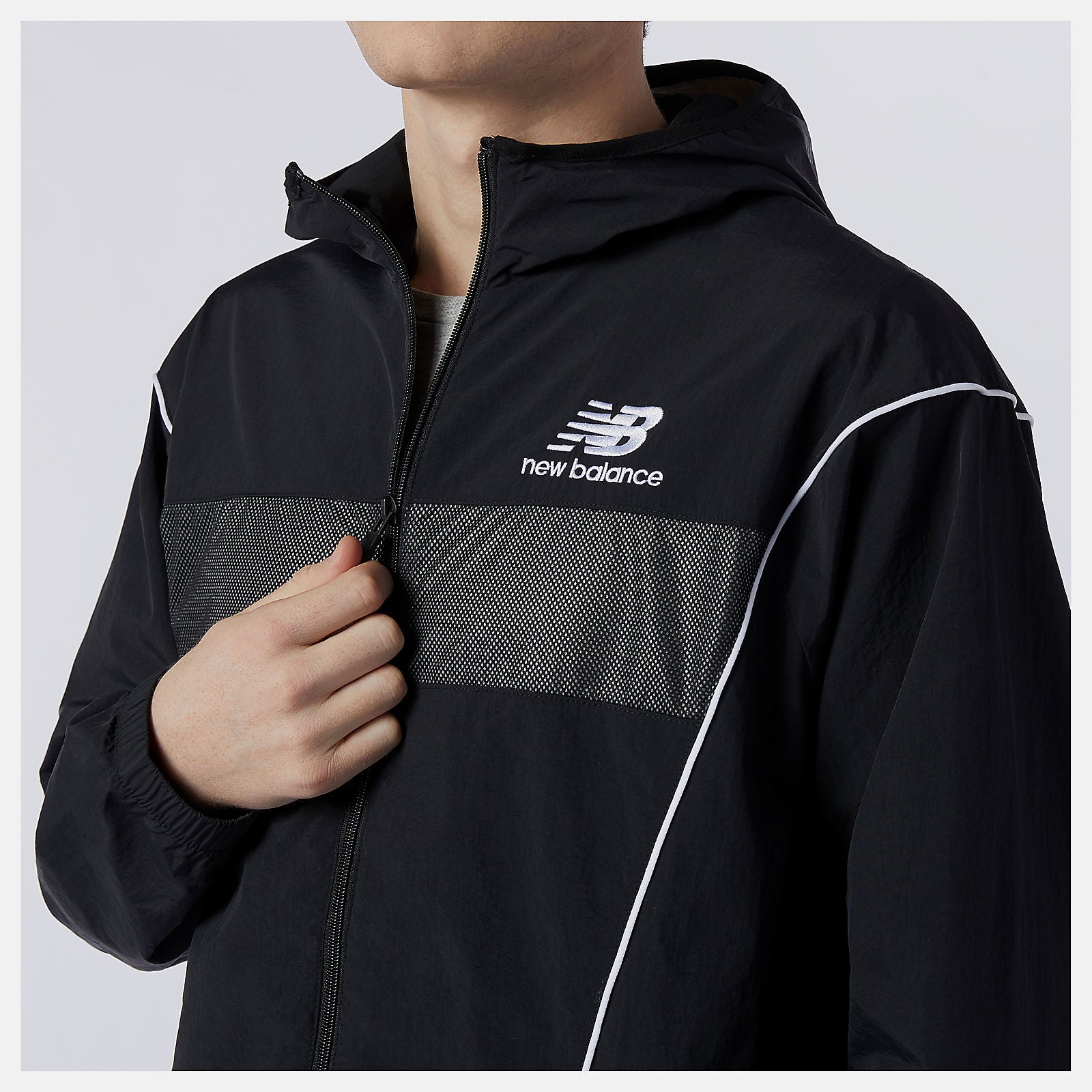 Black NB Athletics Windbreaker / New Balance Men
