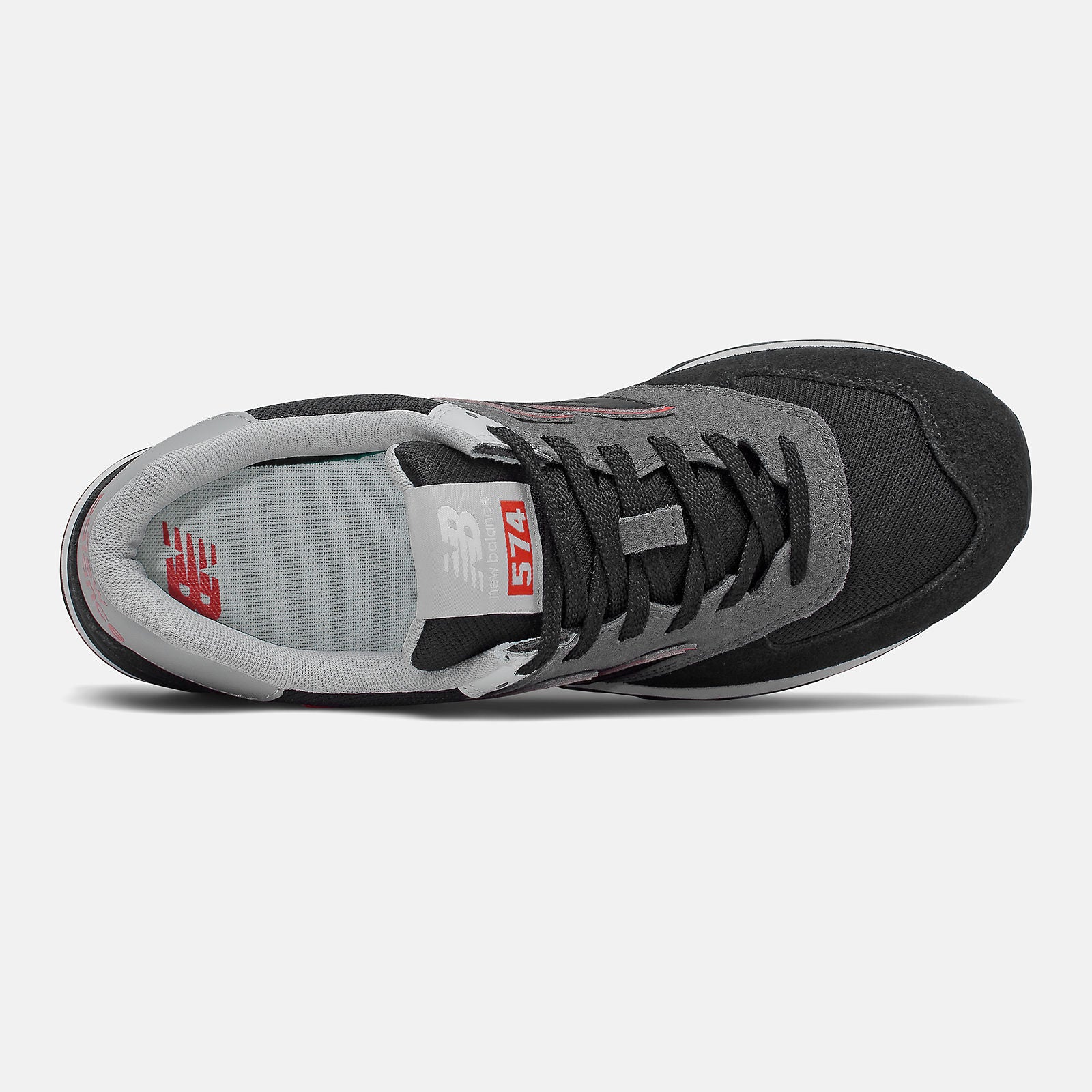 Black/Velocity Red 574 / New Balance Men