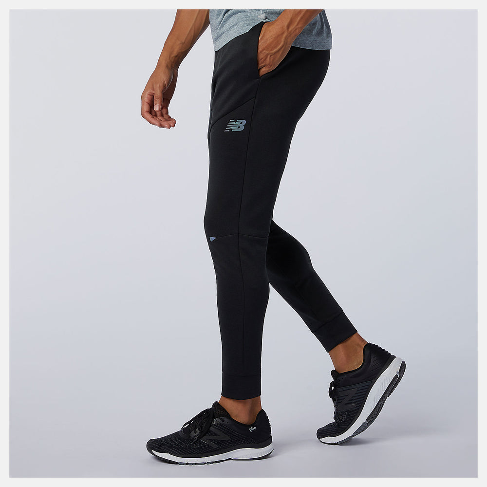 Black Heather Q Speed Run Pant / New Balance Men