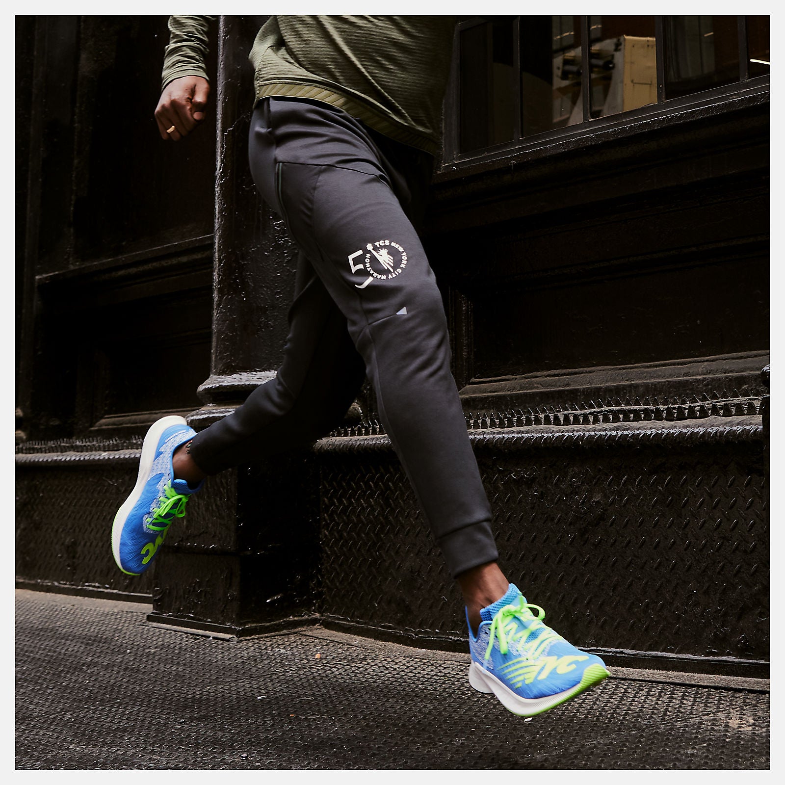 Black Heather NYC Marathon Q Speed Run Pant / New Balance Men
