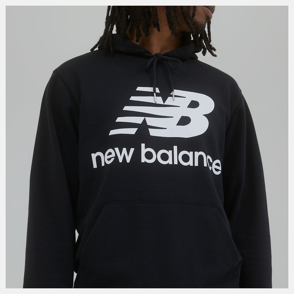 Black Essentials Stacked Logo Sweatpant / New Balance Men