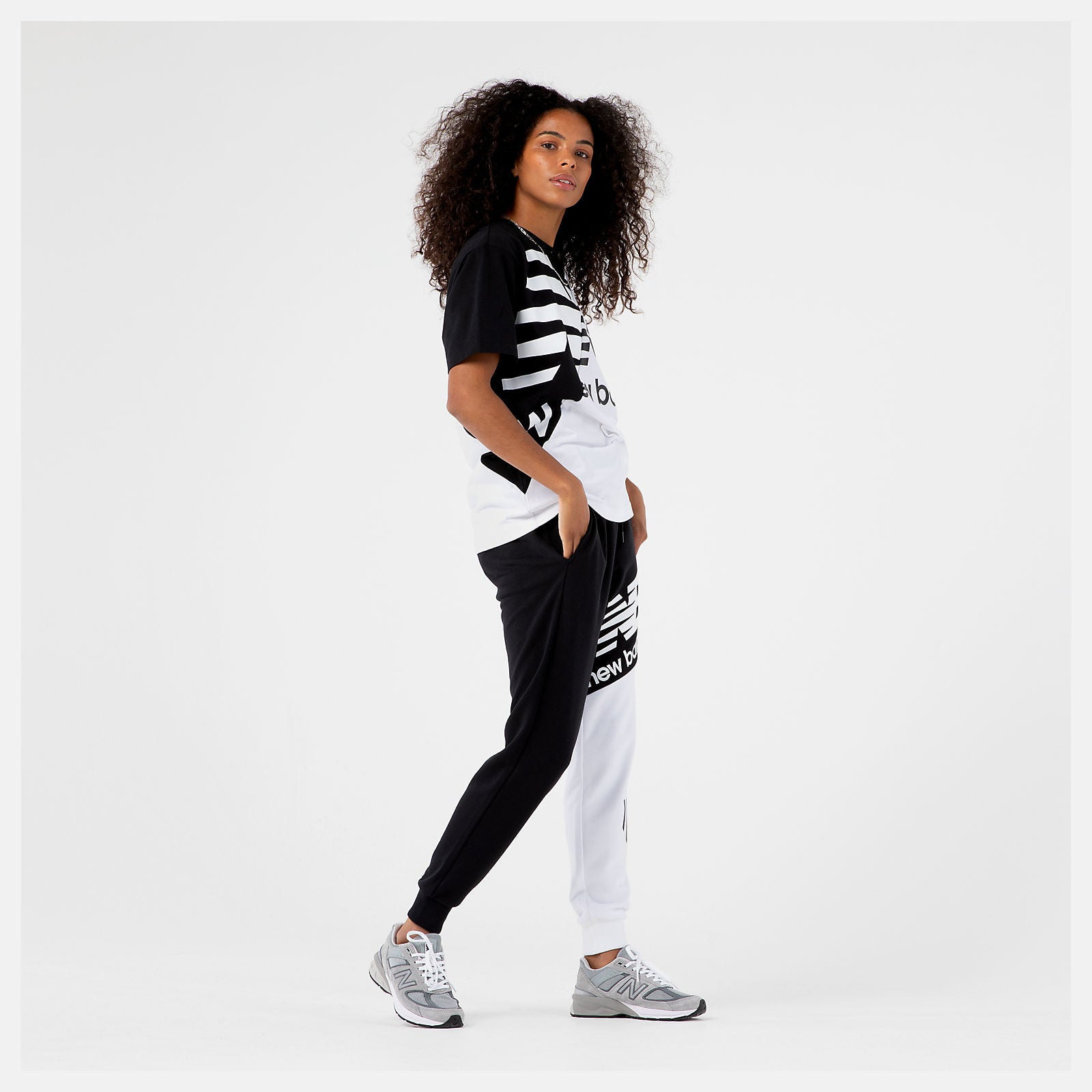 Black Multi NB Athletics Splice Pant / New Balance Men