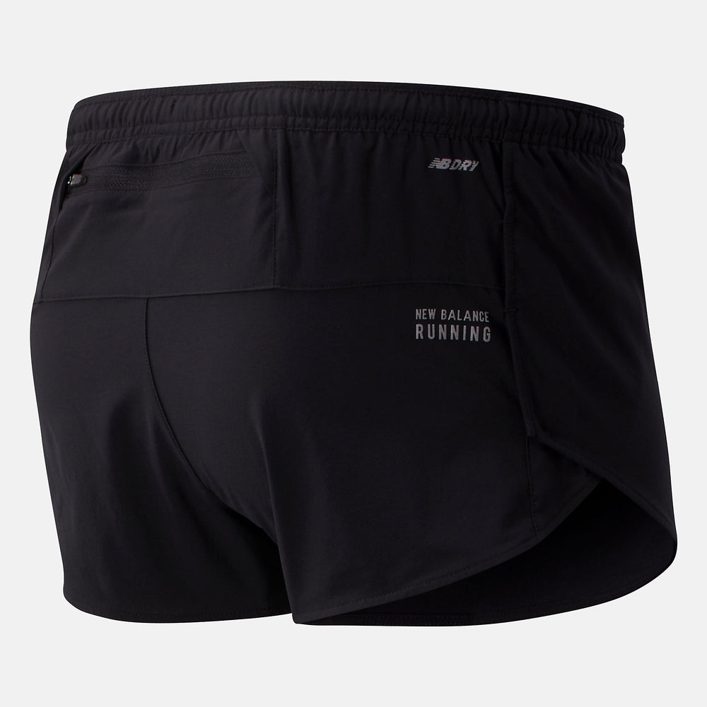 Black Impact Run 3 Inch Split Short / New Balance Men