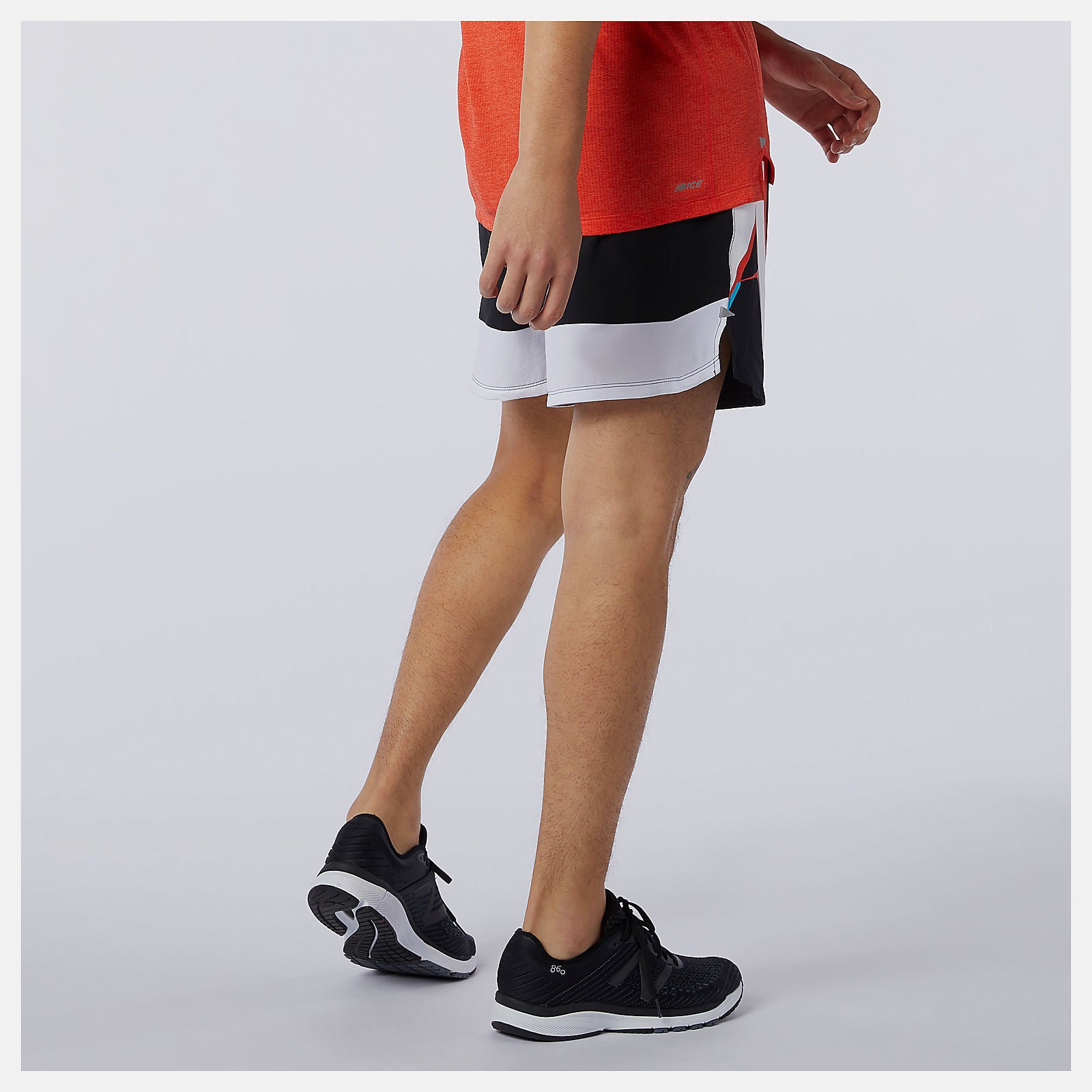 Wave Blue Printed Impact Run 5 Inch Short / New Balance Men
