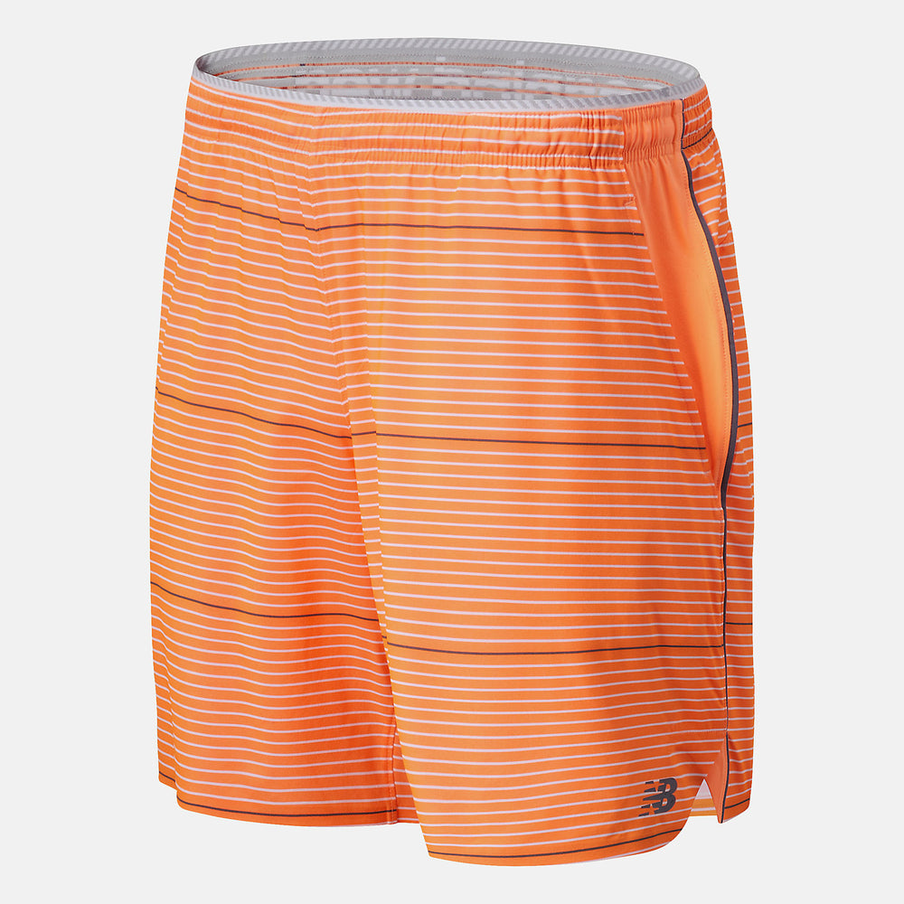 Orange Printed Tournament Short / New Balance Men