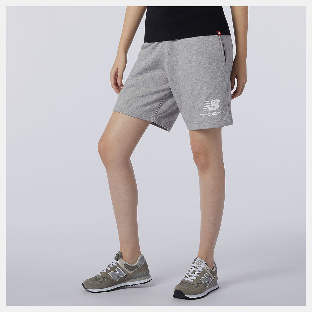 Athletic Grey NB Essentials Stacked Logo Short / New Balance Women|Men